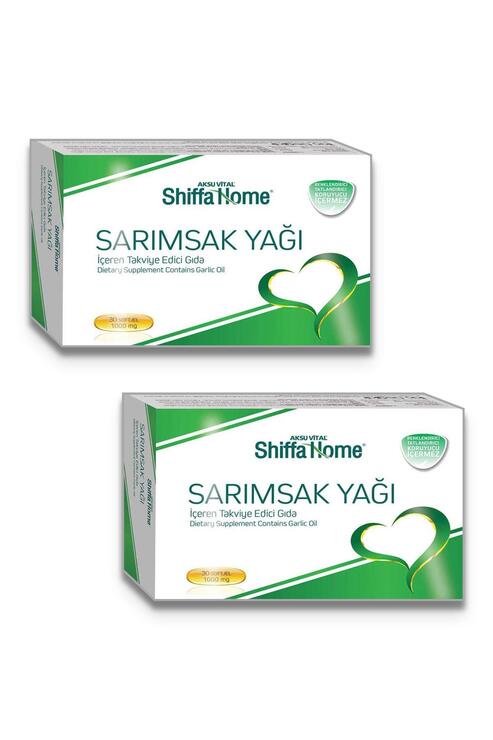 Aksuvital Shiffa Home Sarımsak Yağı 1000 mg 30 Kapsül x 2 Adet