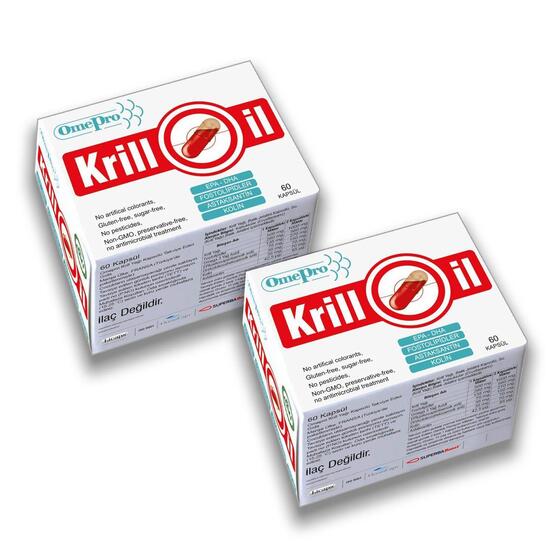 Anti Krill Yağı Krill Oil Omepro® Krill Yağı 60 Kapsül x 2 Adet