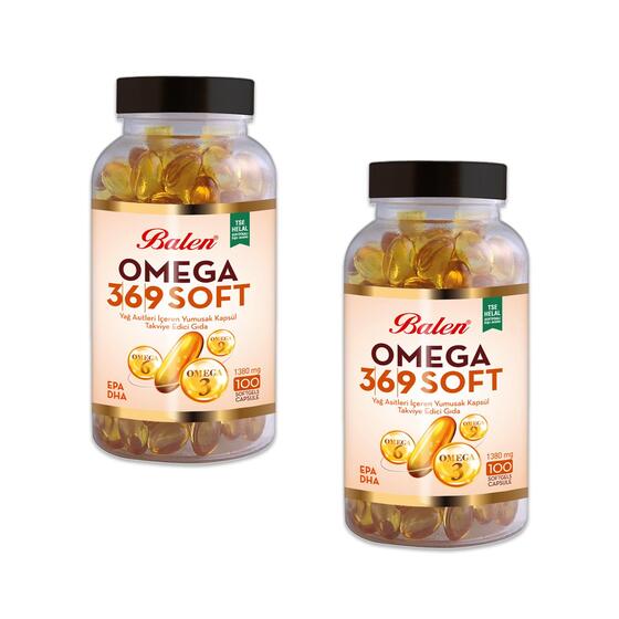 Balen Omega 3-6-9 Soft Yağ Asitleri İçeren 1380 mg 100 Yumuşak Kapsül x 2 Adet