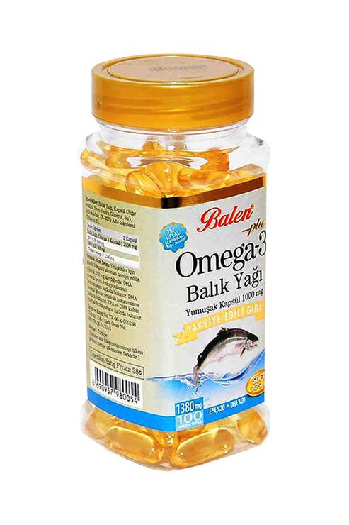Balen Omega 3 Balık Yağı 1380 mg 100 Yumuşak Kapsül 2 Adet