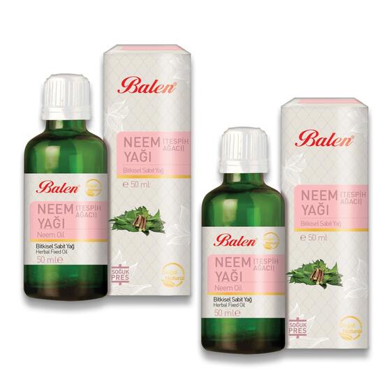 Balen Tespih Ağacı Yağı Neem Yağı 50 ml x 2 Adet