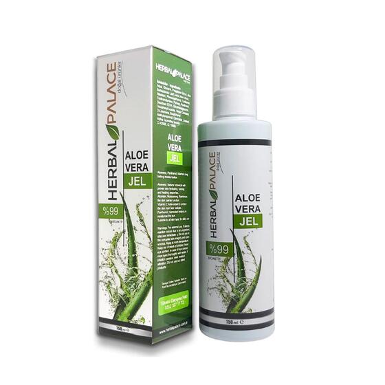 Herbal Palace Aloe Vera Cilt Bakım Jel  % 99 Aloe Vera 150 ml x 2 Adet