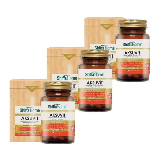 Shiffa Home (Aksuvital) Aksuvit 750 mg 80 Tablet x 3 Adet
