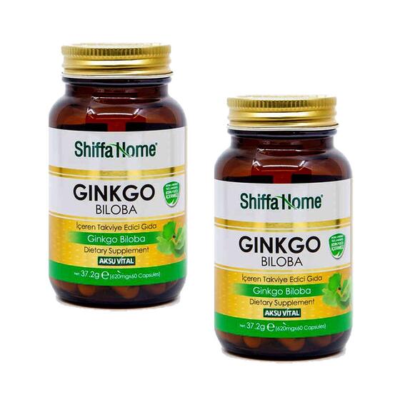 Shiffa Home (Aksuvital) Ginkgo Biloba 620 mg 60 Kapsül x 2 Adet