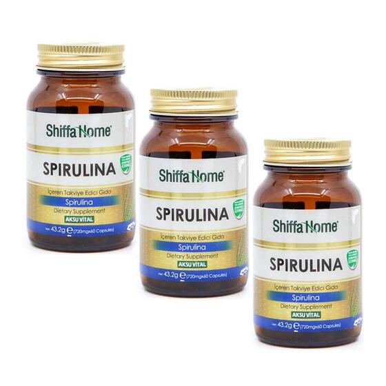 Shiffa Home (Aksuvital) Spirulina 720 mg 60 Kapsül x 3 Adet