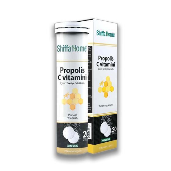 Shiffa Home Propolis & C Vitamini 20 Efervesan Tablet
