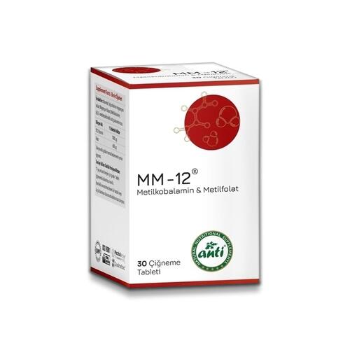 Anti MM-12 Metilkobalamin Çiğneme Tableti 30 Tablet x 2 Adet