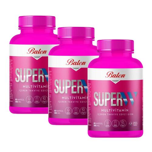 Balen Süper-W Multivitamin Kapsül 585 mg 60 kapsül x 3 Adet