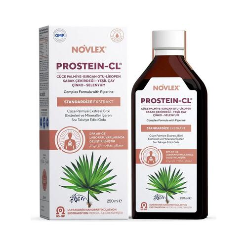 Novlex Prostein-CL Cüce Palmiye (Saw Palmetto), Yeşil Çay, Isırgan, Bal Kabağı, Çinko, Likopen, Piperin ve Selenyum Ekstraktı (Ekstresi) İçeren Sıvı T