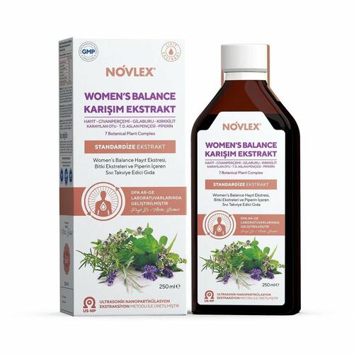Novlex Women’s Balance Bitkisel Ekstrakt Karışımı İçeren Sıvı Takviye Edici Gıda 250 ml