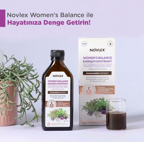 Novlex Women’s Balance Bitkisel Ekstrakt Karışımı İçeren Sıvı Takviye Edici Gıda 250 ml